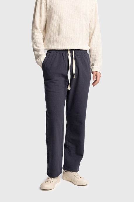Gerade geschnittene Hose mit Kordelzugbund - Image 2