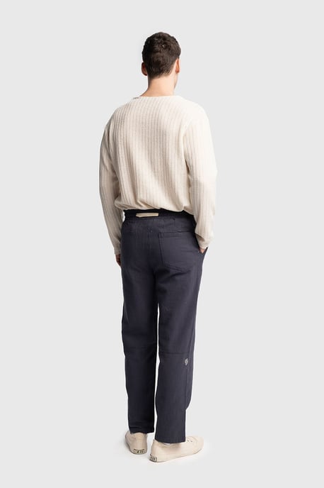 Gerade geschnittene Hose mit Kordelzugbund - Image 5