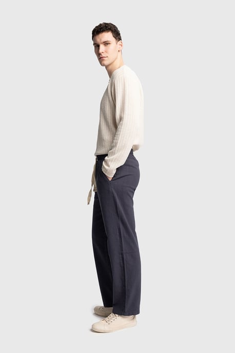 Gerade geschnittene Hose mit Kordelzugbund - Image 6