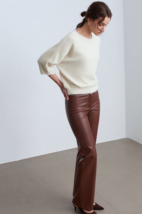Damen Schlaghose aus Kunstleder - Image 4