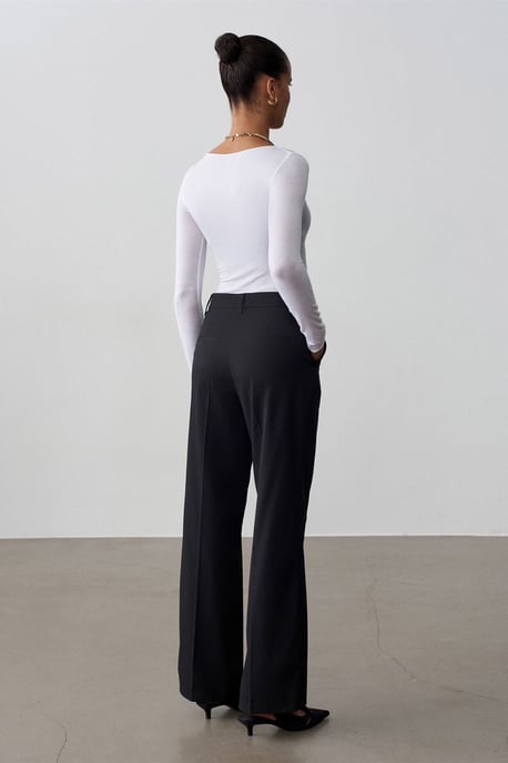 Damen Hochbundige Gerade Schnitt Krepp-Hosen - Image 2