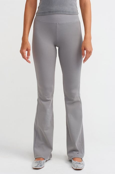 Damen Hochwaisted Gerippte Schlaghose - Image 3