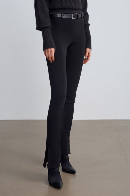 Taillenhohe Skinny Flare Hose mit Gürtel - Image 3