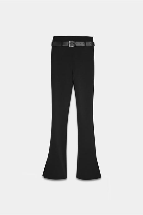 Taillenhohe Skinny Flare Hose mit Gürtel - Image 5