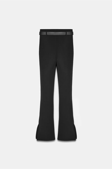 Taillenhohe Skinny Flare Hose mit Gürtel - Image 6