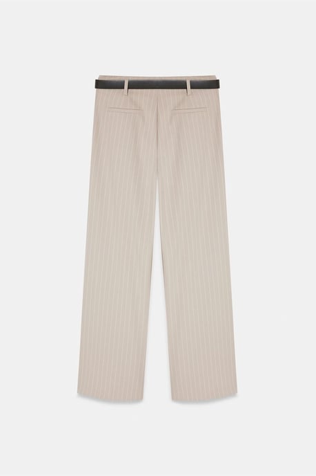 Gestreifte weite plissierte Hosen - Image 6