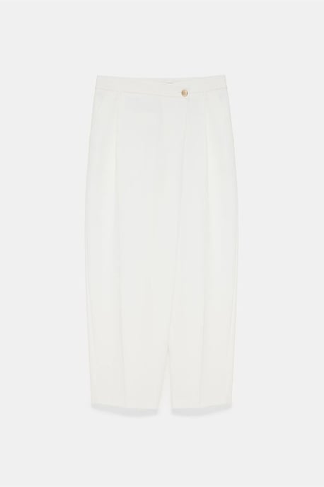 Hoch taillierte weite Crepe-Hosen - Image 4