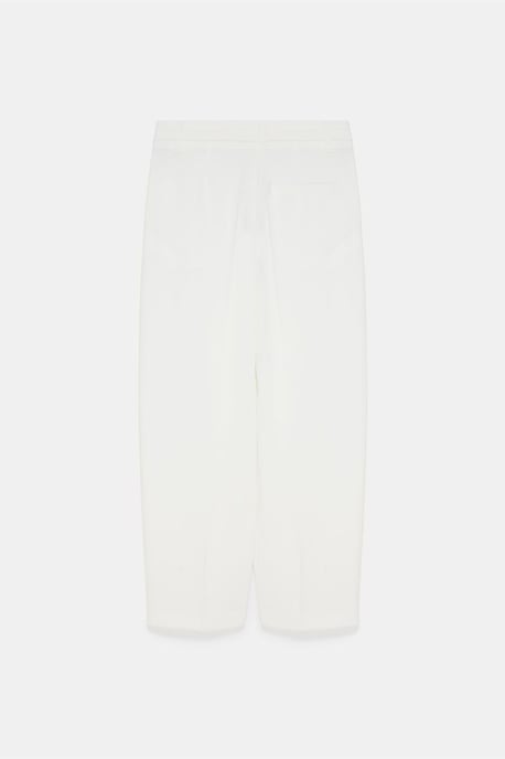 Hoch taillierte weite Crepe-Hosen - Image 5