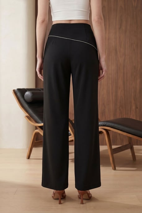 Hoch taillierte weite Crepe-Hosen - Image 6