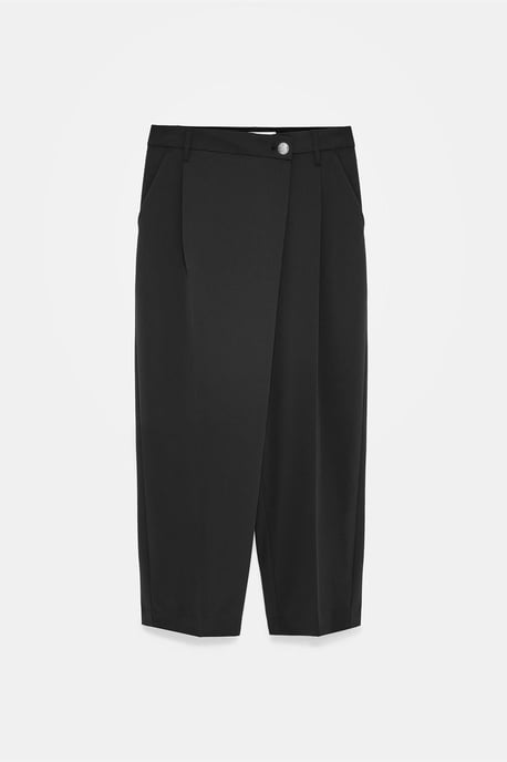 Hoch taillierte weite Crepe-Hosen - Image 6