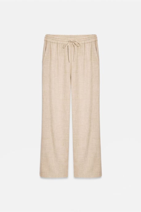 Damen Weite Woven-Hosen mit Kordelzugbund - Image 1