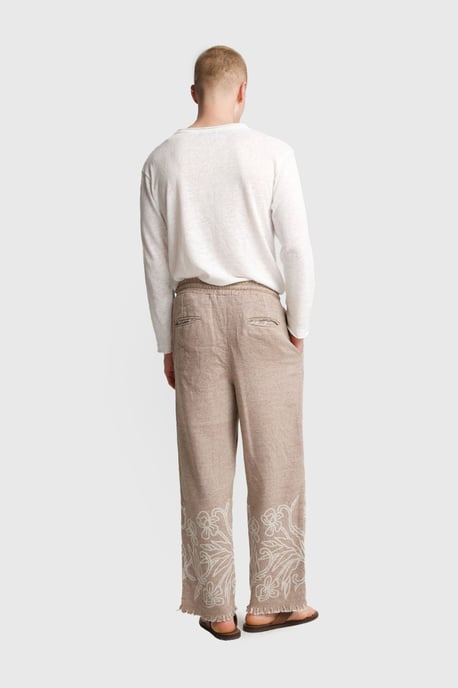 Herren Baumwollbestickte Strickweite Hosen - Image 3