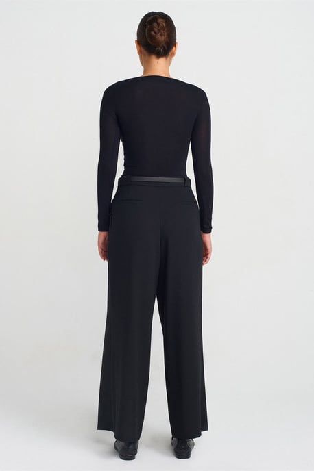 Damen weiter Crepe-Hose mit Gürtel - Image 2