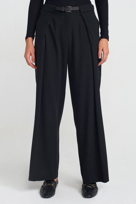 Damen weiter Crepe-Hose mit Gürtel - Image 3