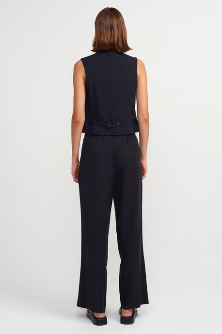 Damen Tencel-Hosen mit weitem Bein und Kordelzugbund - Image 2