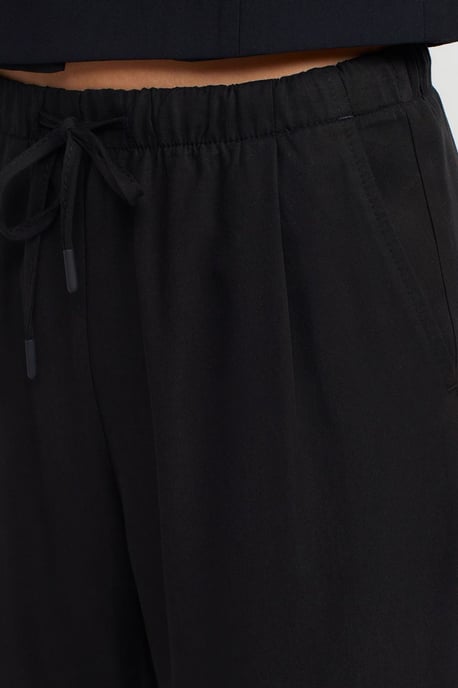 Damen Tencel-Hosen mit weitem Bein und Kordelzugbund - Image 4
