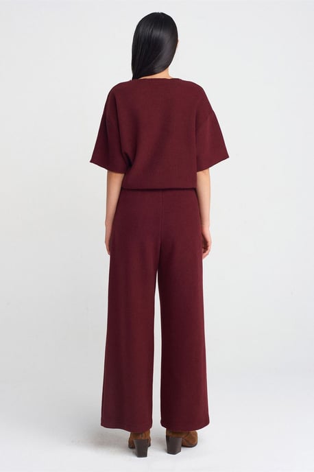 Damen Hohe Taille Weite Strickhose - Image 2