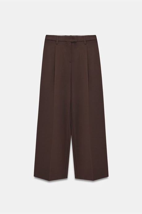Damen High-Waist Weitbein-Crepe-Hosen - Image 5