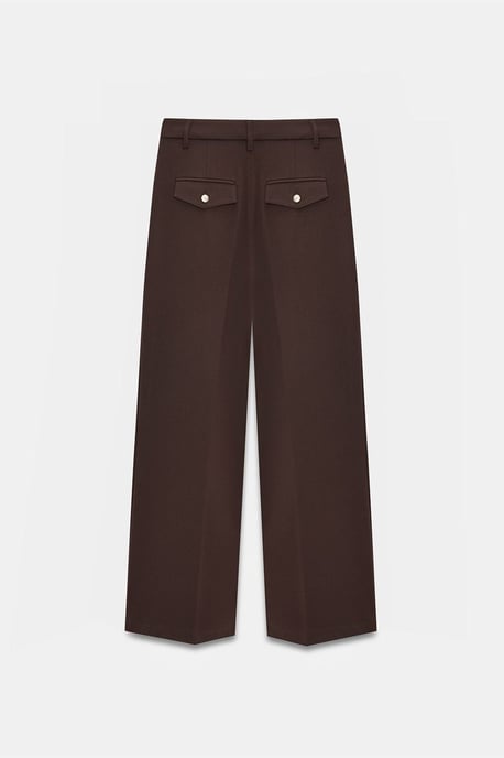 Damen High-Waist Weitbein-Crepe-Hosen - Image 6