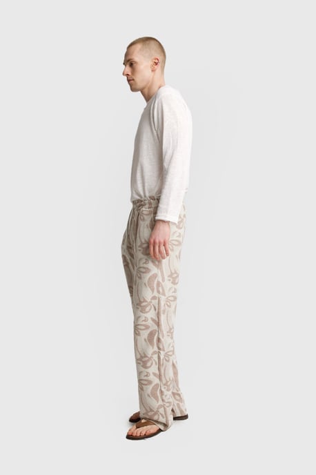Herren Baumwoll Blumen Strickhose - Image 2