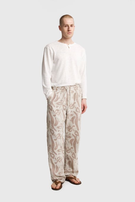 Herren Baumwoll Blumen Strickhose - Image 4