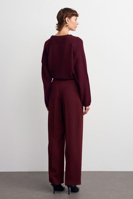 Hochtaillierte weite Crepe-Hose - Image 2