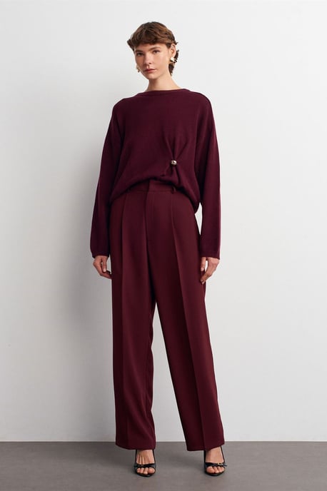 Hochtaillierte weite Crepe-Hose - Image 3