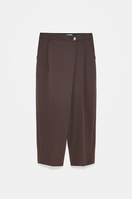 Hoch taillierte weite Crepe-Hosen - Image 5