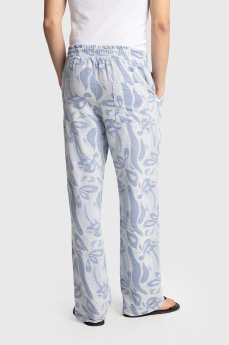 Herren Baumwoll Blumenmuster Strickhose - Image 3