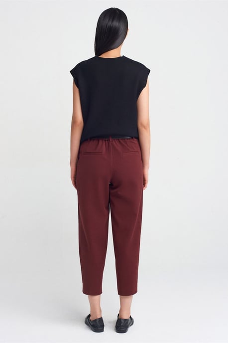 Damen Capri-Hosen mit Gürtel und geradem Bein - Image 2