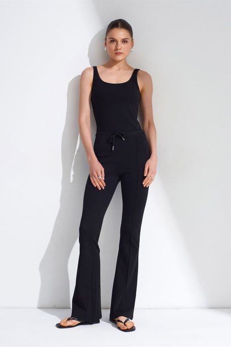 Hüfthoches Schlagjersey-Hose mit Kordelzug - Image 1