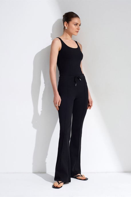 Hüfthoches Schlagjersey-Hose mit Kordelzug - Image 4