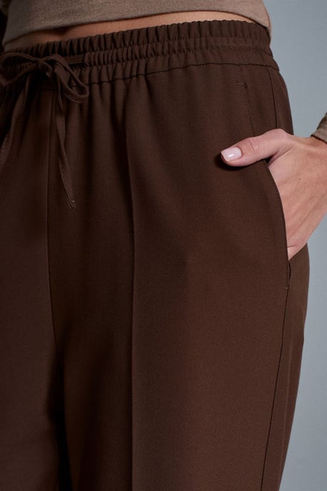 Damen gerade geschnittene Crepe-Hosen - Image 4