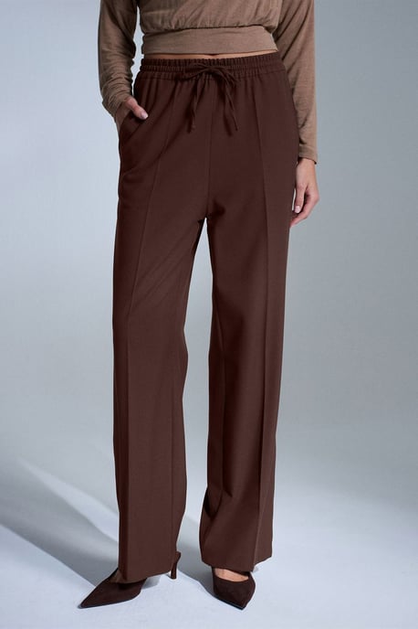 Damen gerade geschnittene Crepe-Hosen - Image 5