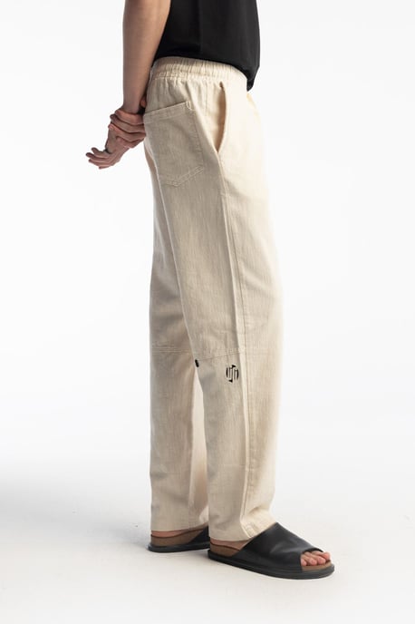 Gerade geschnittene Hose mit Kordelzugbund - Image 2