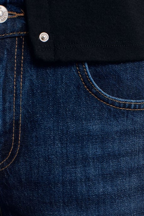 Hochtaillierte gerade Denim-Hose - Image 4