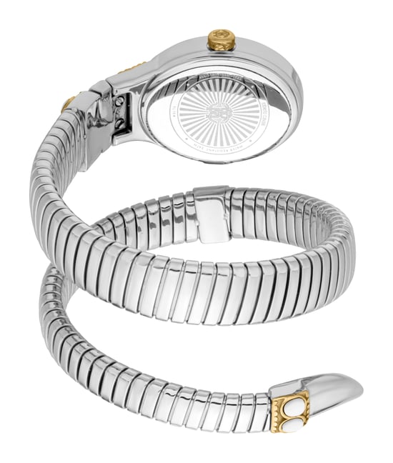 Roberto Cavalli Snake Damen Edelstahl zwei getönten Silber & Gold Uhr - Image 2