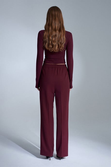 Damen gerade Schnitt Crepe-Hosen - Image 3