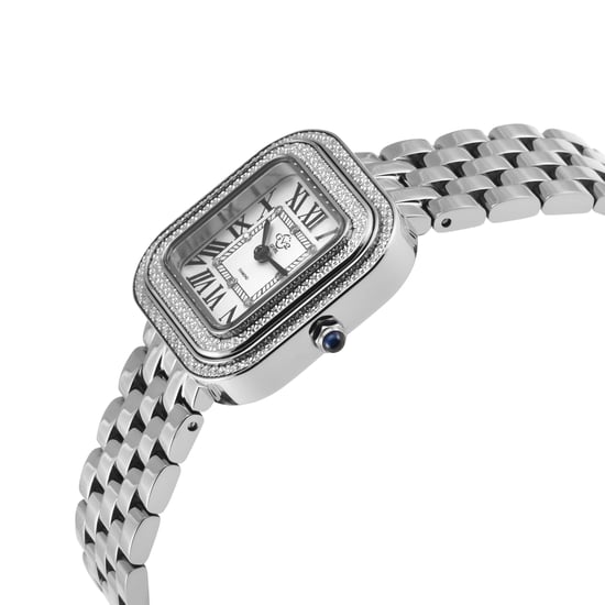 GV2 Bellagio Damenuhr Swiss Made Diamond, silber-weisses Zifferblatt, 316L Edelstahlarmband - Image 3
