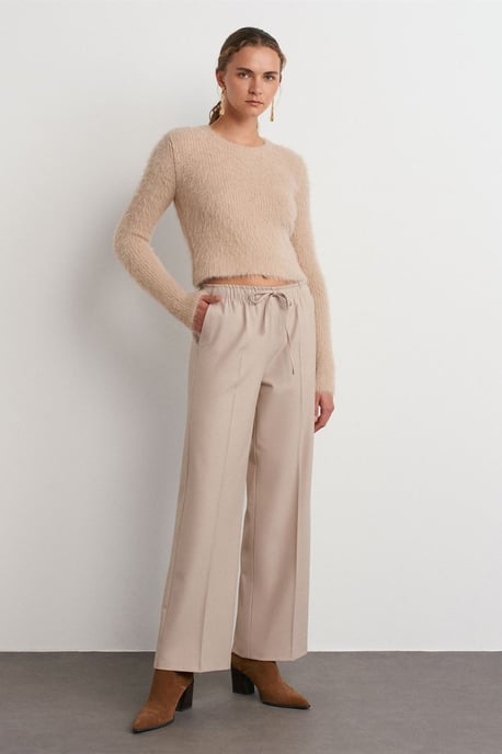 Hose aus Krepp mit weitem Bein - Image 2