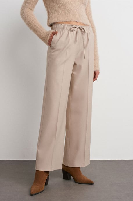 Hose aus Krepp mit weitem Bein - Image 5
