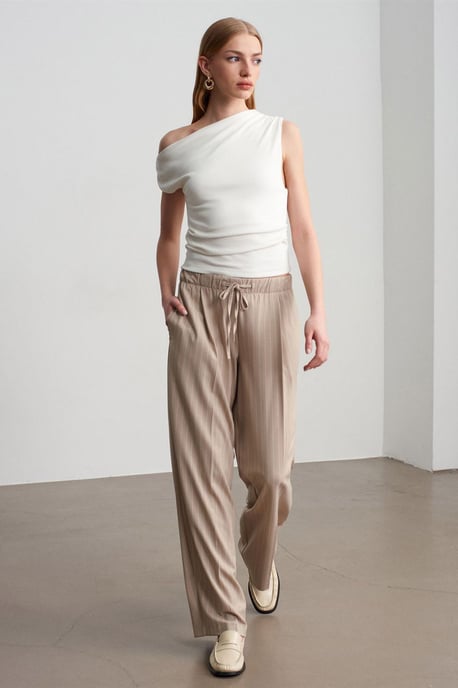 Gestreifte Weite Palazzo-Hose - Image 4