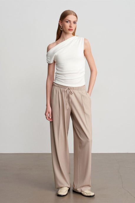 Gestreifte Weite Palazzo-Hose - Image 5