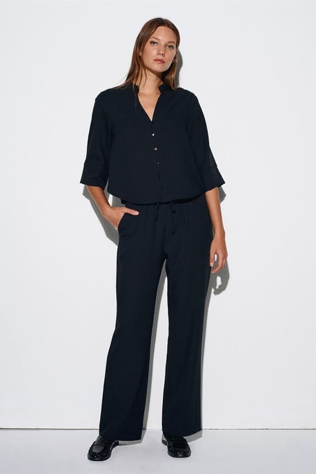 Damen Weite Crepe-Hosen - Image 1