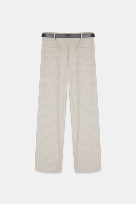 Gestreifte weite plissierte Hosen - Image 6