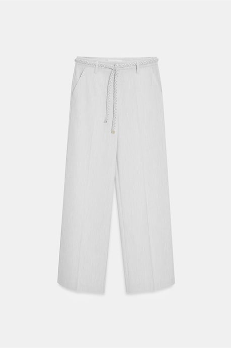 Damen Hohe Taille Weite Hose Mit Gürtel - Image 5