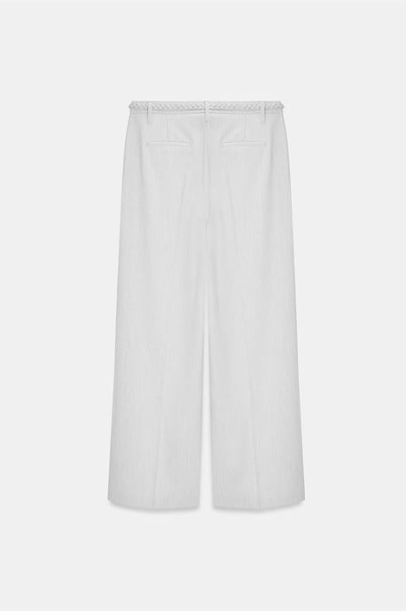 Damen Hohe Taille Weite Hose Mit Gürtel - Image 6