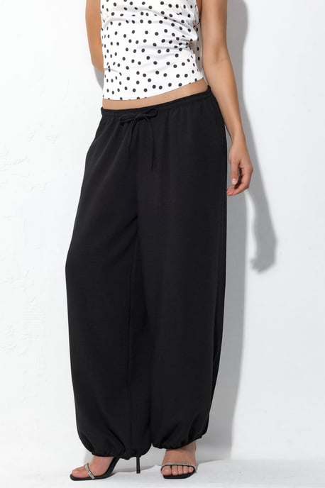 Weite Woven-Hosen mit Kordelzugbund - Image 1