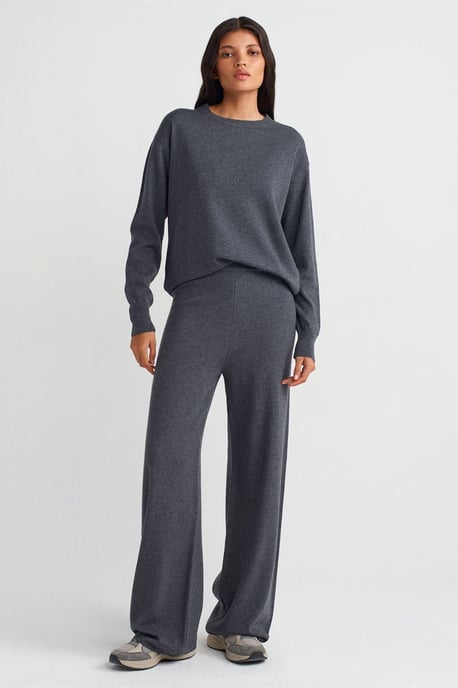 Damen weit geschnittene Lurex-Strickhose - Image 1