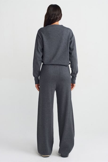 Damen weit geschnittene Lurex-Strickhose - Image 2